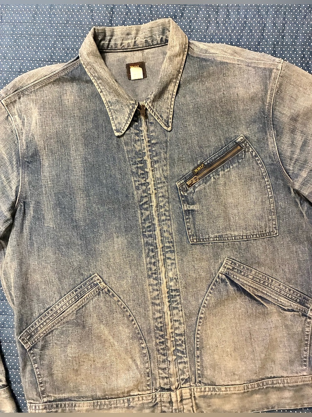 DOUBLE RL RALPH LAUREN RRL DENIM JACKET- MEN’S SIZE LARGE - Picture 5 of 11